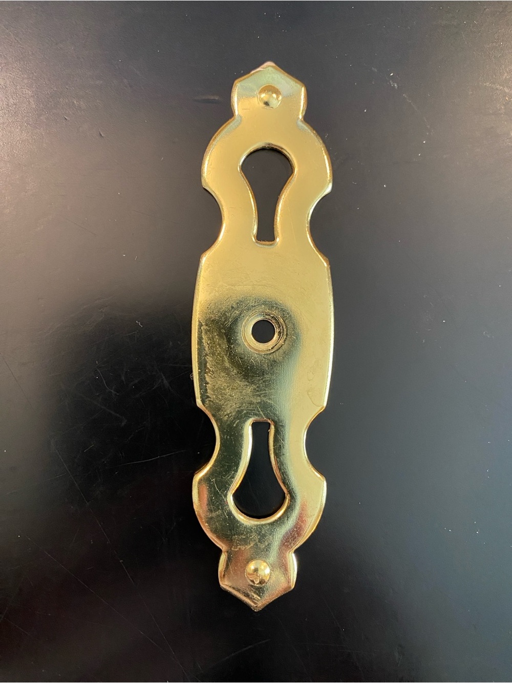 Vintage Keyhole Escutcheon Back Plate - Gold Finish SET OF 35